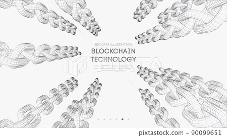 Blockchain digital technology. Big data vector background. Cryptocurrency technology vector background. Blockchain digital technology. Big data vector background. Cryptocurrency technology vector background. 90099651