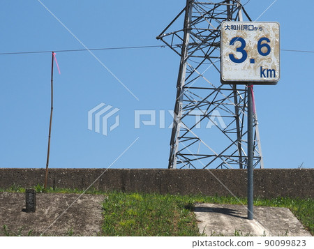 大和川河距離標記 3.6km 90099823