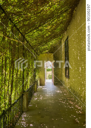 Royal Alcazar of Seville, a walled palatial complex built in different historical stages. 90100297