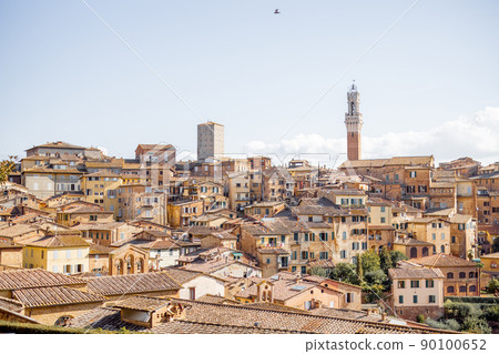 Cityscape of Siena town in Tuscany region of Italy 90100652