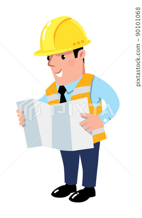 Funny construction engineer architect or worker 90101068