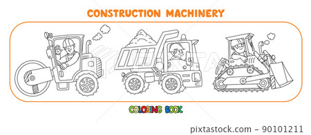 Heavy construction machinery set Cars with drivers Heavy construction machinery set Cars with drivers 90101211