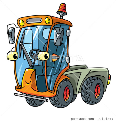 Funny small municipal sweeper car with eyes 90101255