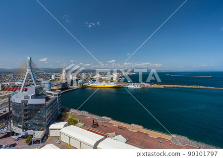 Aomori prefecture strolling, Aomori city city 360 degree view 90101797