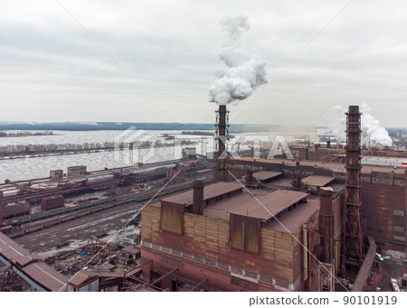 Ukraine. Poltava region. Top view of the mining and processing plant Ukraine. Poltava region. Top view of the mining and processing plant 90101919