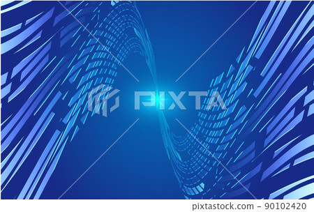 Curved polygons and lines form a background showing the sense of space Curved polygons and lines form a background showing the sense of space 90102420