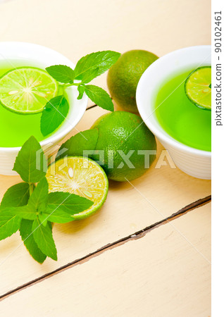 mint infusion tea tisane with lime 90102461