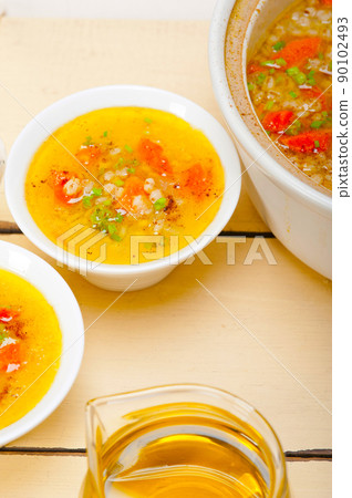 Syrian barley broth soup Aleppo style 90102493