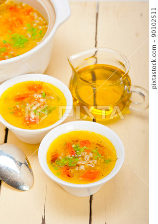 Syrian barley broth soup Aleppo style 90102511