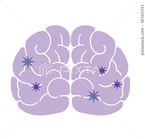 從正面看被細菌感染的大腦 90102541