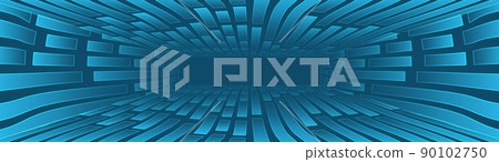 Ribbon polygon vertical extension of futuristic technology space background 90102750