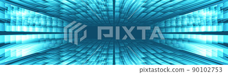 Ribbon polygon vertical extension of futuristic technology space background Ribbon polygon vertical extension of futuristic technology space background 90102753