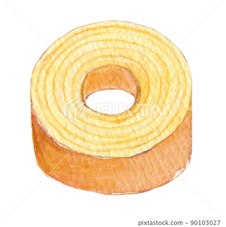 Baumkuchen watercolor illustration Baumkuchen watercolor illustration 90103027