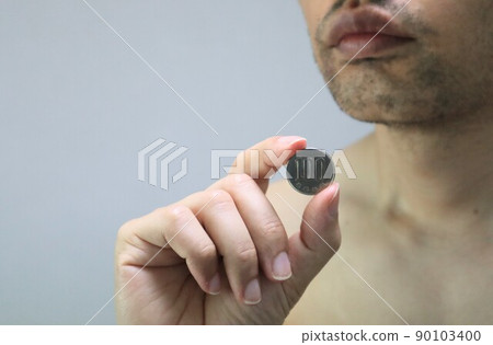 Beard hair removal is an image of one coin 90103400