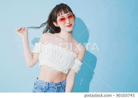 Summer woman light blue back Summer woman light blue back 90103745