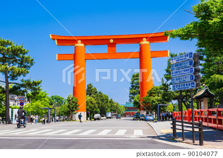 京都平安神社神道鳥居 京都平安神社神道鳥居 90104077