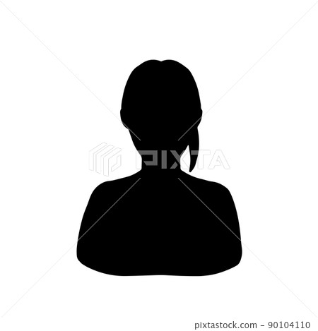 女性剪影一結黑色 90104110