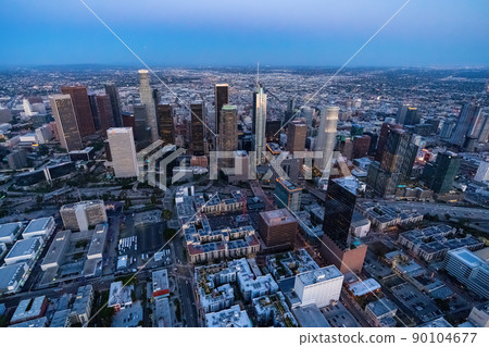 The downtown Los Angeles California USA during the blue hour The downtown Los Angeles California USA during the blue hour 90104677