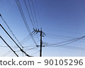 藍天和電線桿 90105296