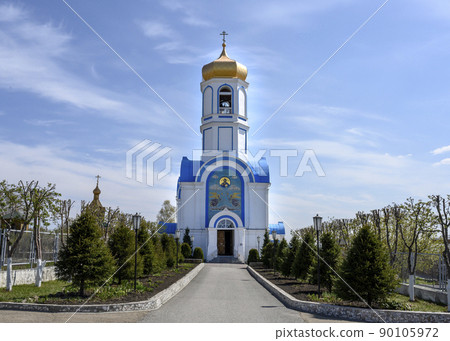 A church with a bell tower in a convent in Kolyvan, Siberia, Russia A church with a bell tower in a convent in Kolyvan, Siberia, Russia 90105972