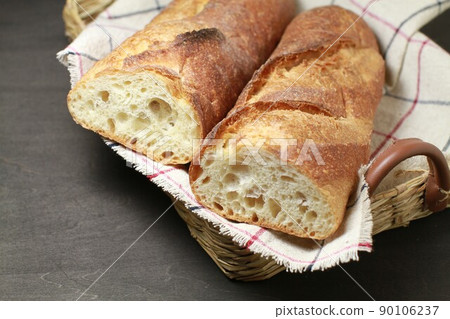 French bread in a basket French bread in a basket 90106237