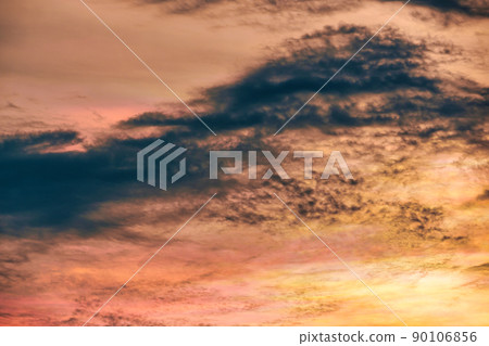 Beautiful dramatic sky and clouds in the sunset Beautiful dramatic sky and clouds in the sunset 90106856