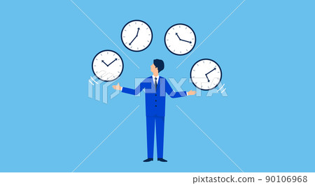Business, time management concept illustrations, vectors 90106968
