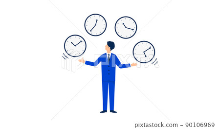 Business, time management concept illustrations, vectors Business, time management concept illustrations, vectors 90106969