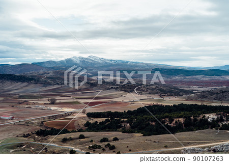 View of the peak Ocejon belonging to the mountain range of Ayllon 90107263