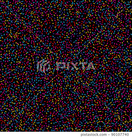 confetti on a black background. Photo Frame…. - Stock Illustration