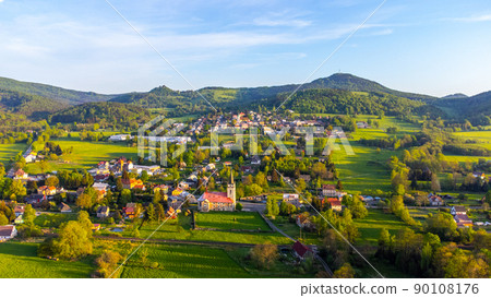 Jiretin and Jedlova Mountain view from above Jiretin and Jedlova Mountain view from above 90108176