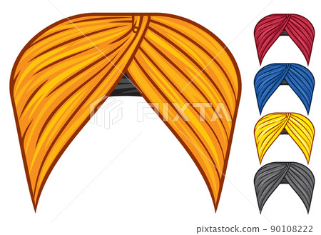 Turban headdress vector set 90108222