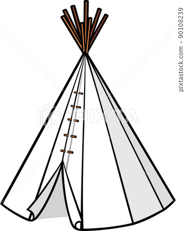 illustration of American Indian wigwam (tepee) illustration of American Indian wigwam (tepee) 90108239