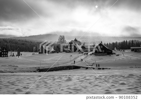 Wintertime landscape of Jizera Mountains 90108352