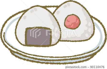 Triangular rice ball (round plate) Triangular rice ball (round plate) 90110476