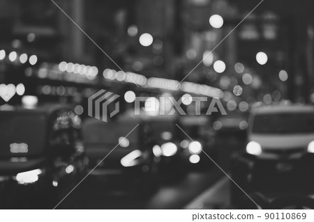 Blurred landscape of the road monochrome Blurred landscape of the road monochrome 90110869