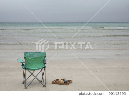 Emerald sea light, sandy blue beach chairs 90112393