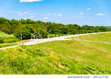 Riverbed embankment maintenance Shiba Iruma River basin rooted in the slope 2022.05 d-2 High saturation contrast Riverbed embankment maintenance Shiba Iruma River basin rooted in the slope 2022.05 d-2 High saturation contrast 90112736