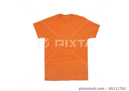 Yellow T-shirt blank white background 90112792