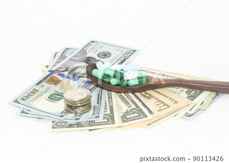 Glue, capsules, capsules, Yomikinwa coins, pills, health insurance, health insurance concept 90113426