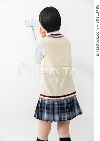 高中女生用智能手機自拍 高中女生用智能手機自拍 90113495