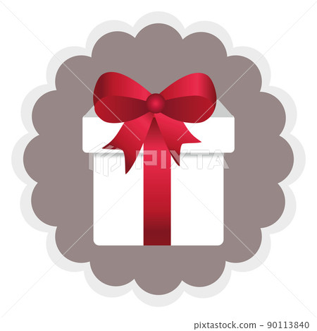 Gift box with red ribbon and bow 90113840
