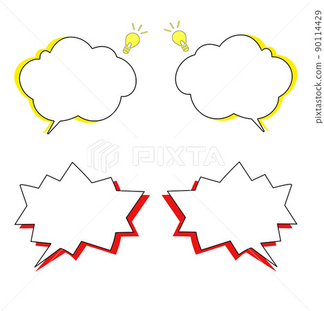 簡單和情感氣泡的插圖集(靈感/驚喜) 簡單和情感氣泡的插圖集(靈感/驚喜) 90114429