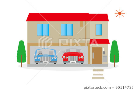Illustrations, homes, and lifestyles of custom-built houses with inner garages for discerning classic cars 90114755