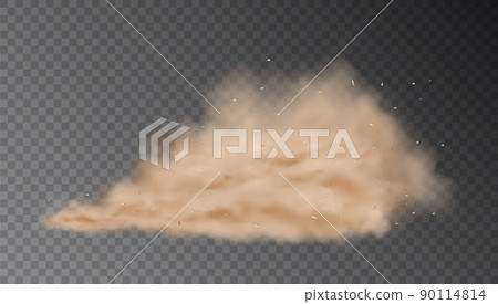 Road dust cloud desert. Sand smoke car vector ground dirt cloud wheel wind dust 90114814