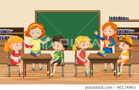 Teacher and students in the classroom 90114963