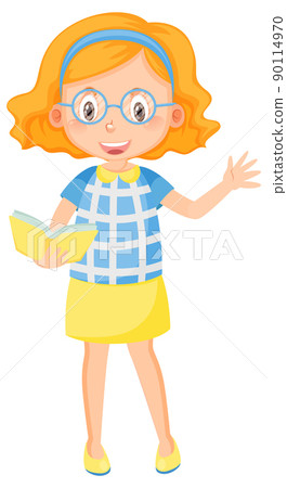 A female teacher in cartoon style A female teacher in cartoon style 90114970