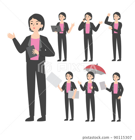 Woman seniors working in the office presenting concept Woman seniors working in the office presenting concept 90115307
