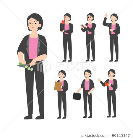 Woman seniors working in the office presenting concept Woman seniors working in the office presenting concept 90115347