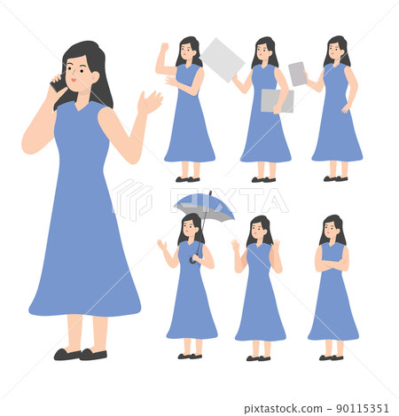 Woman seniors working in the office presenting concept 90115351